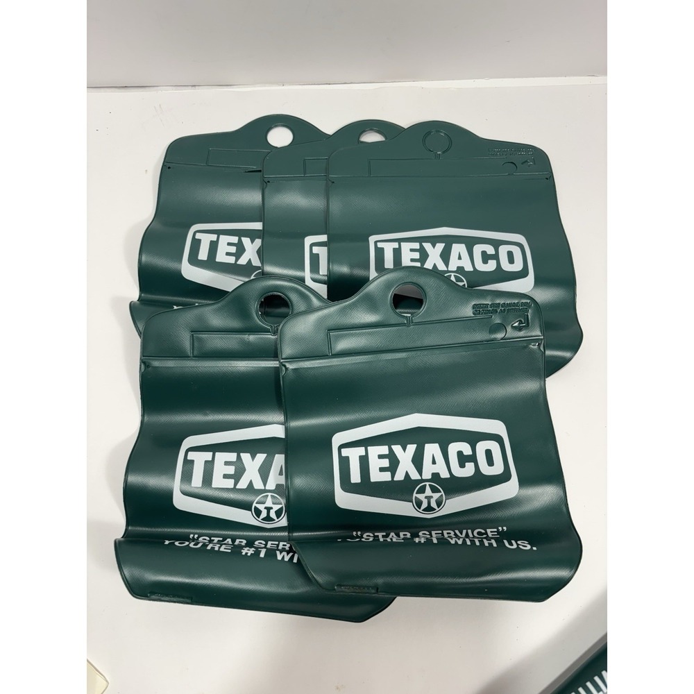 Vintage TEXACO Plastic Green Bags Star Services Lot Of 5 NOS‎